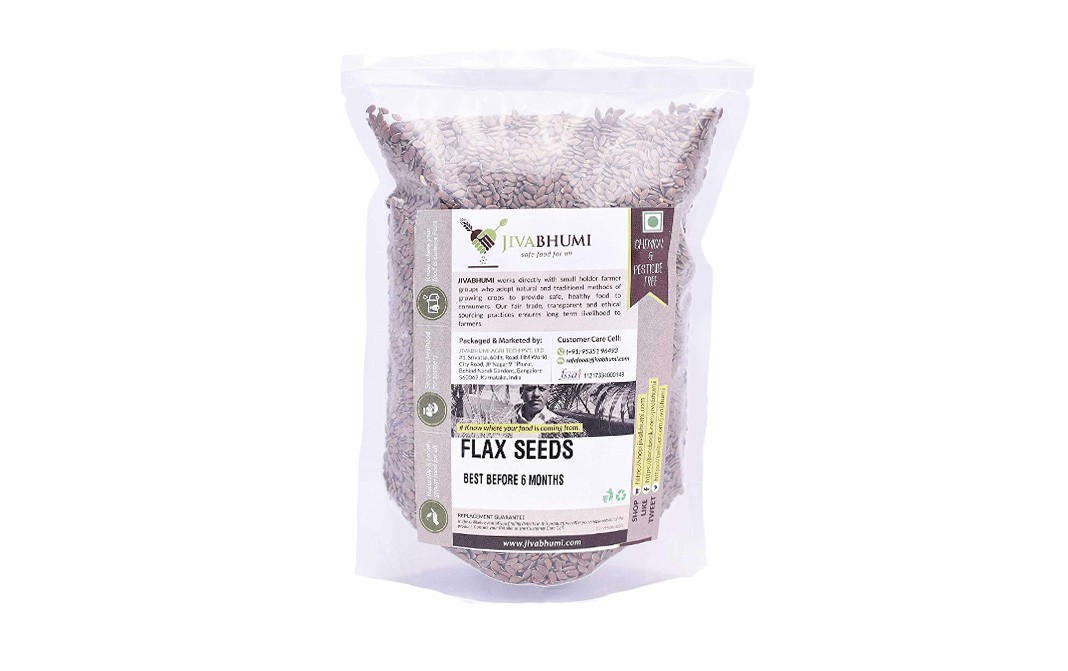 JivaBhumi Flax Seeds    Pack  500 grams